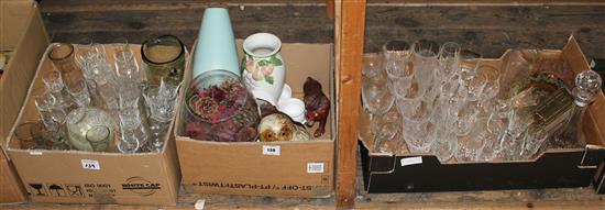 Large collection of glassware & ceramics(-)